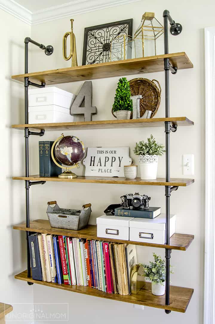 DIY Fixer Upper Pipe Shelving Tutorial – unOriginal Mom