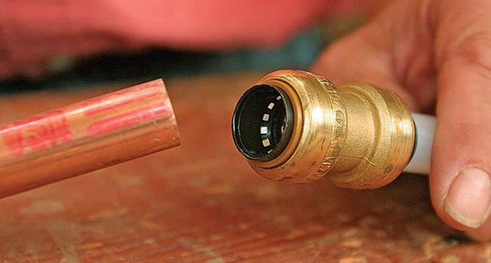 Connect The Copper Pipe To The Fitting